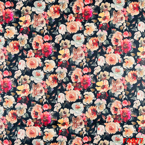 Digital Print Glaze Cotton Fabric-F4977
